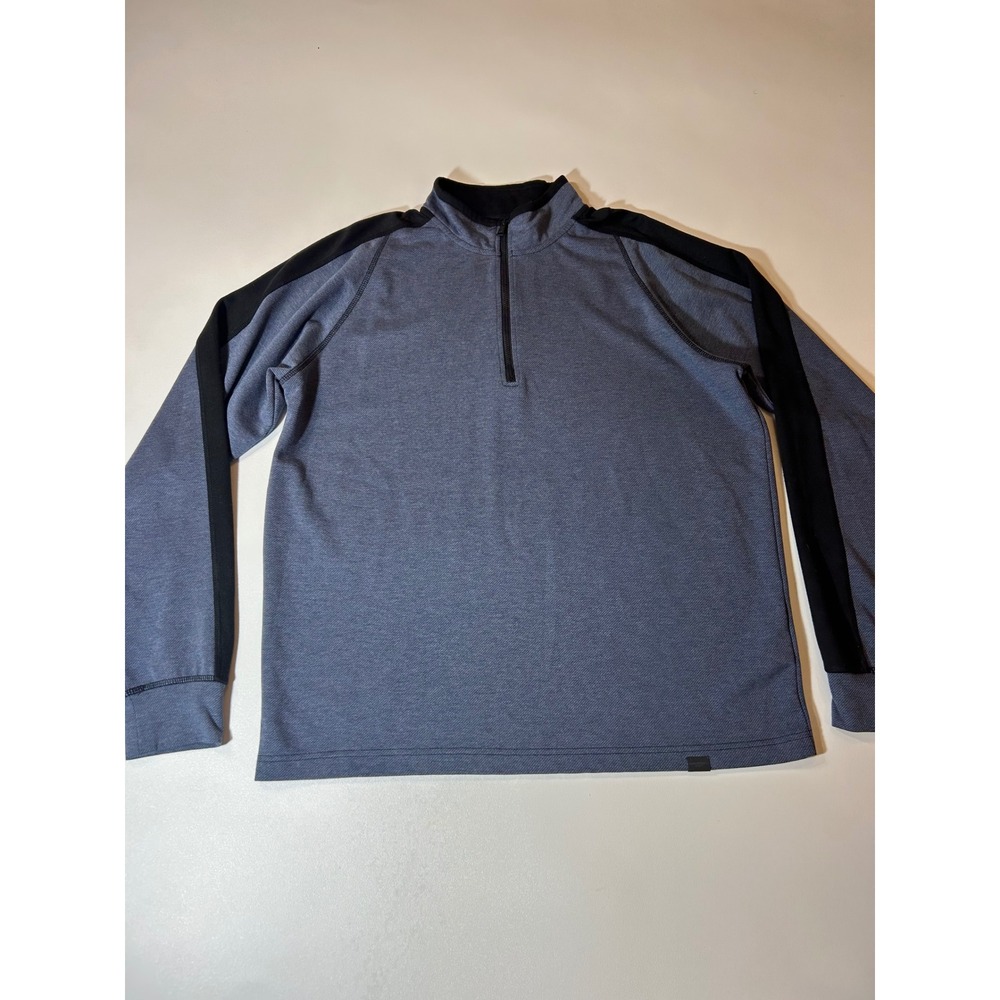 Hawke & Co Quarter Zip Pullover Mens Large Blue Excellent Pro-Flex Sport Top